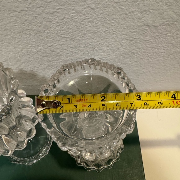 Vintage Pair of Crystal Tulip Candlestick Holders - Picture 10 of 10